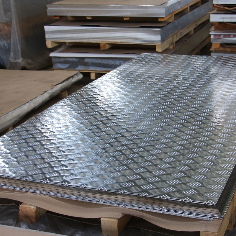 Mill Finish H14 6061 Aluminium Checkered Plate Perak